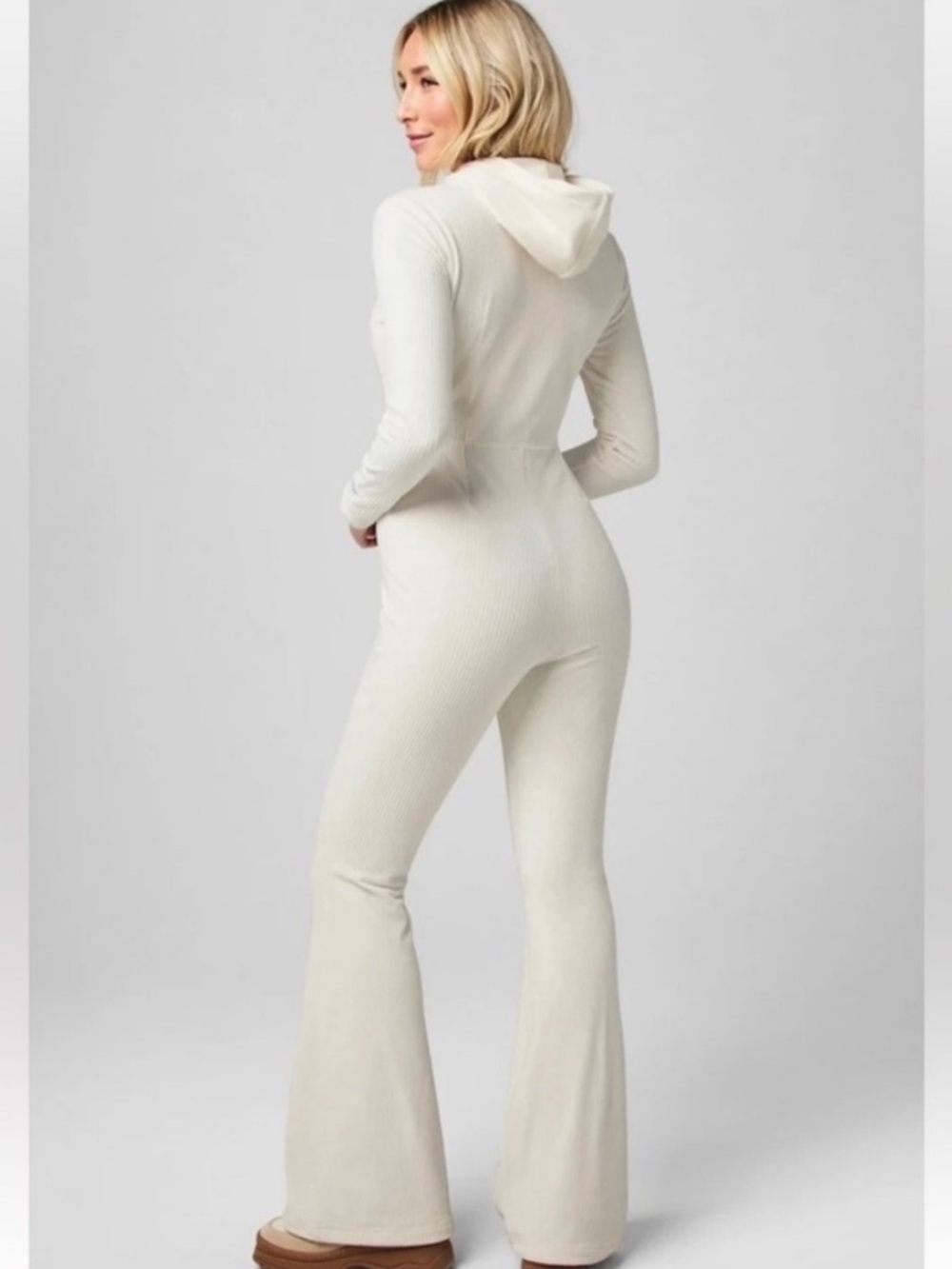 Fabletics Plush Rib Hooded Jumpsuit. Size Medium. - Picture 3 of 16